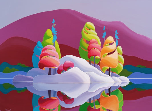 Bärbel Smith Oeuvre original - Peinture 36x48 Island Party