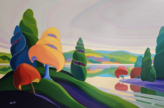 Bärbel Smith Oeuvre original - Peinture 40x60 Peaceful View