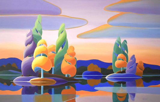 Bärbel Smith Oeuvre original - Peinture 30x48 Time to Unwind