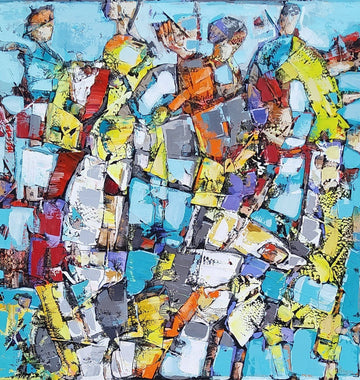 Bauçan Oeuvre original - Peinture 60x60 Les gens de lumière sont ceux qui savent jongler avec l'amour