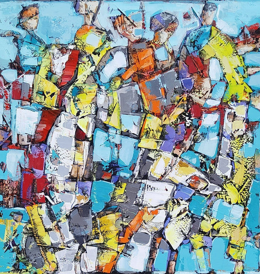 Bauçan Oeuvre original - Peinture 60x60 Les gens de lumière sont ceux qui savent jongler avec l'amour