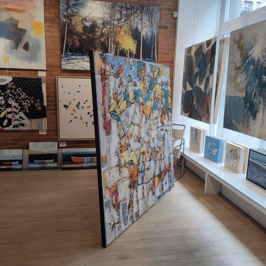 Bauçan Oeuvre original - Peinture 60x60 Quand un ange aux ailes de lumière passe même le cœur des gens de solitude se remplis de rayons de soleil