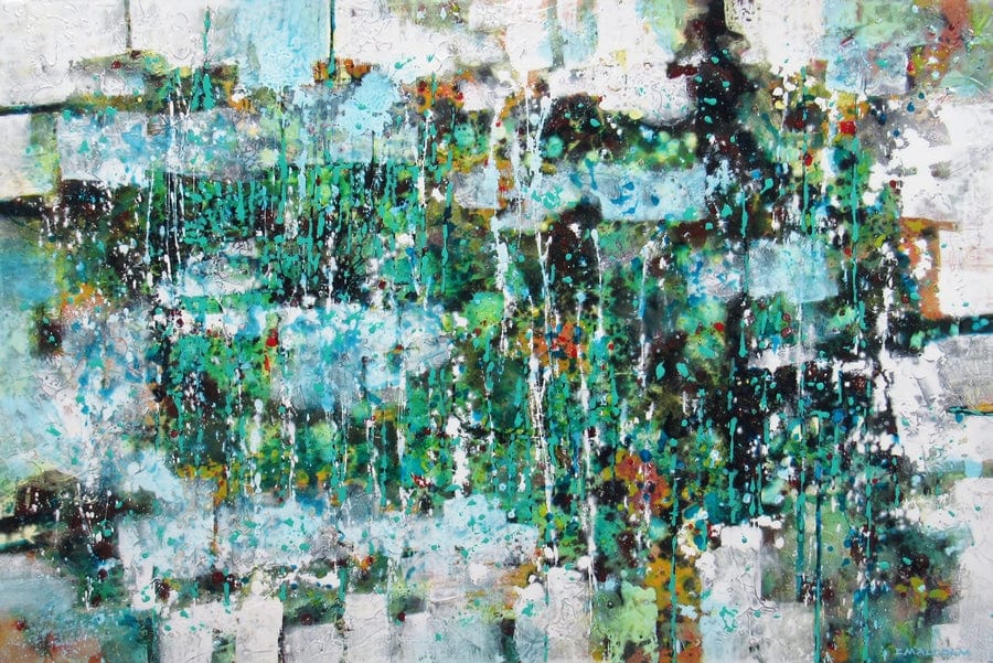 Carole Malcolm Oeuvre original - Peinture 40x60 Hold The Line