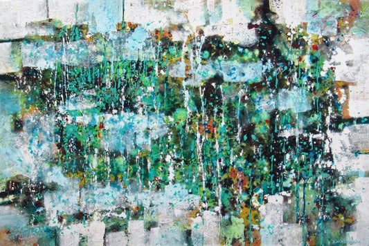 Carole Malcolm Oeuvre original - Peinture 40x60 Hold The Line