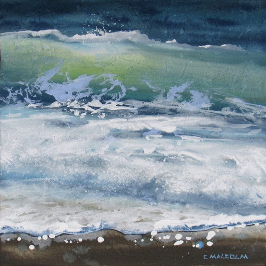 Carole Malcolm Oeuvre original - Peinture 12x12 Shoreline Study 07025