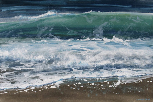 Carole Malcolm Oeuvre original - Peinture 24x36 Shoreline Study 07225