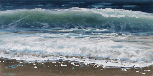 Carole Malcolm Oeuvre original - Peinture 20x40 Shoreline Study 07825