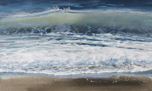 Carole Malcolm Oeuvre original - Peinture 36x60 Shoreline Study 12425