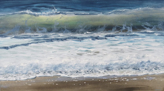 Carole Malcolm Oeuvre original - Peinture 40x72 Shoreline Study 12825