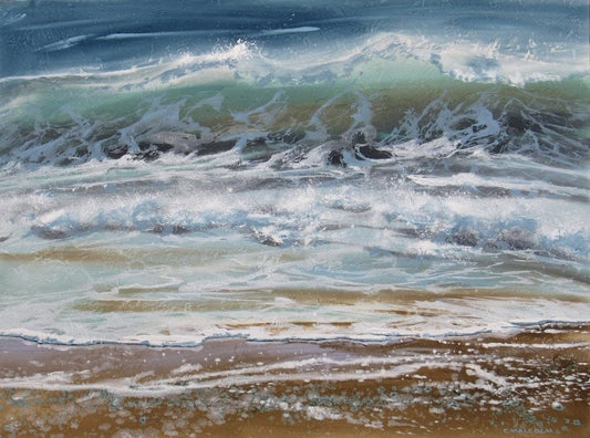 Carole Malcolm Oeuvre original - Peinture 36x48 Shoreline Study 21921