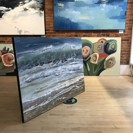 Carole Malcolm Oeuvre original - Peinture 36x48 Shoreline Study 21921