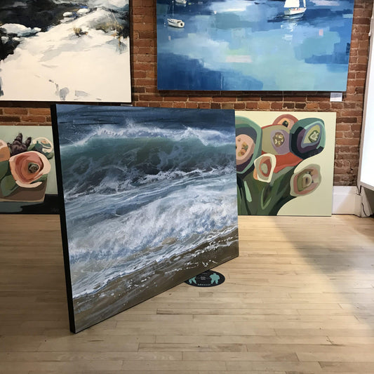 Carole Malcolm Oeuvre original - Peinture 36x48 Shoreline Study 22021