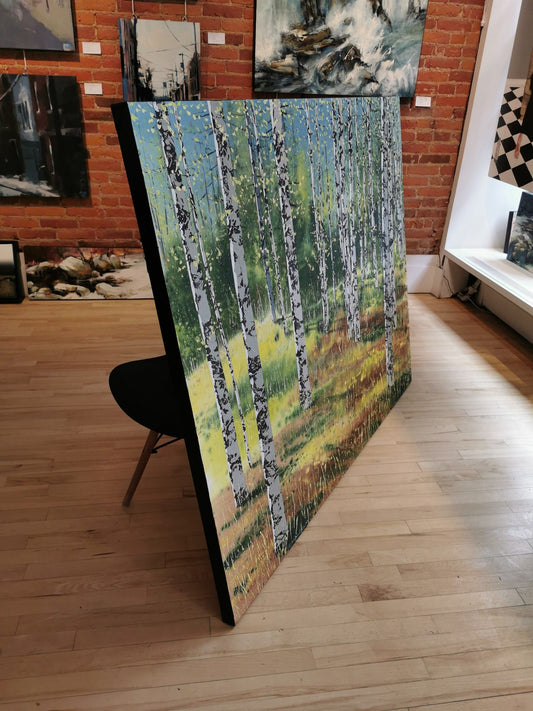 Carole Malcolm Oeuvre original - Peinture 48x60 Treescape 13320