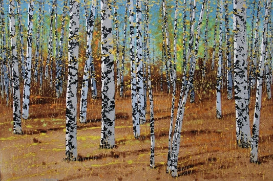 Carole Malcolm Oeuvre original - Peinture 40x60 Treescape 14919