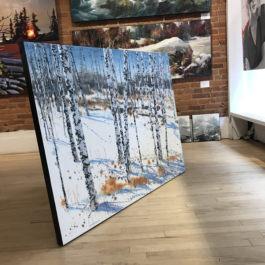 Carole Malcolm Oeuvre original - Peinture 36x48 Treescape 18620