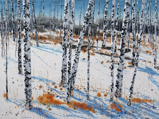 Carole Malcolm Oeuvre original - Peinture 36x48 Treescape 18620