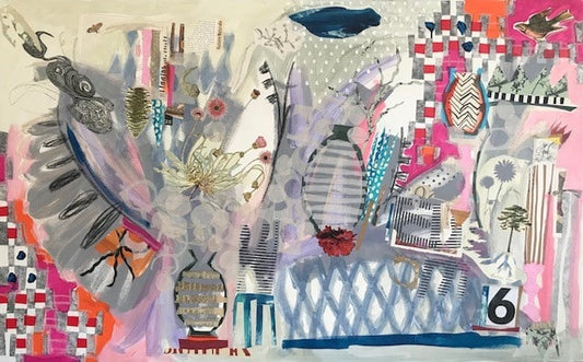 Chantal Poirier Oeuvre original - Peinture 30x48 Histoire naturelle