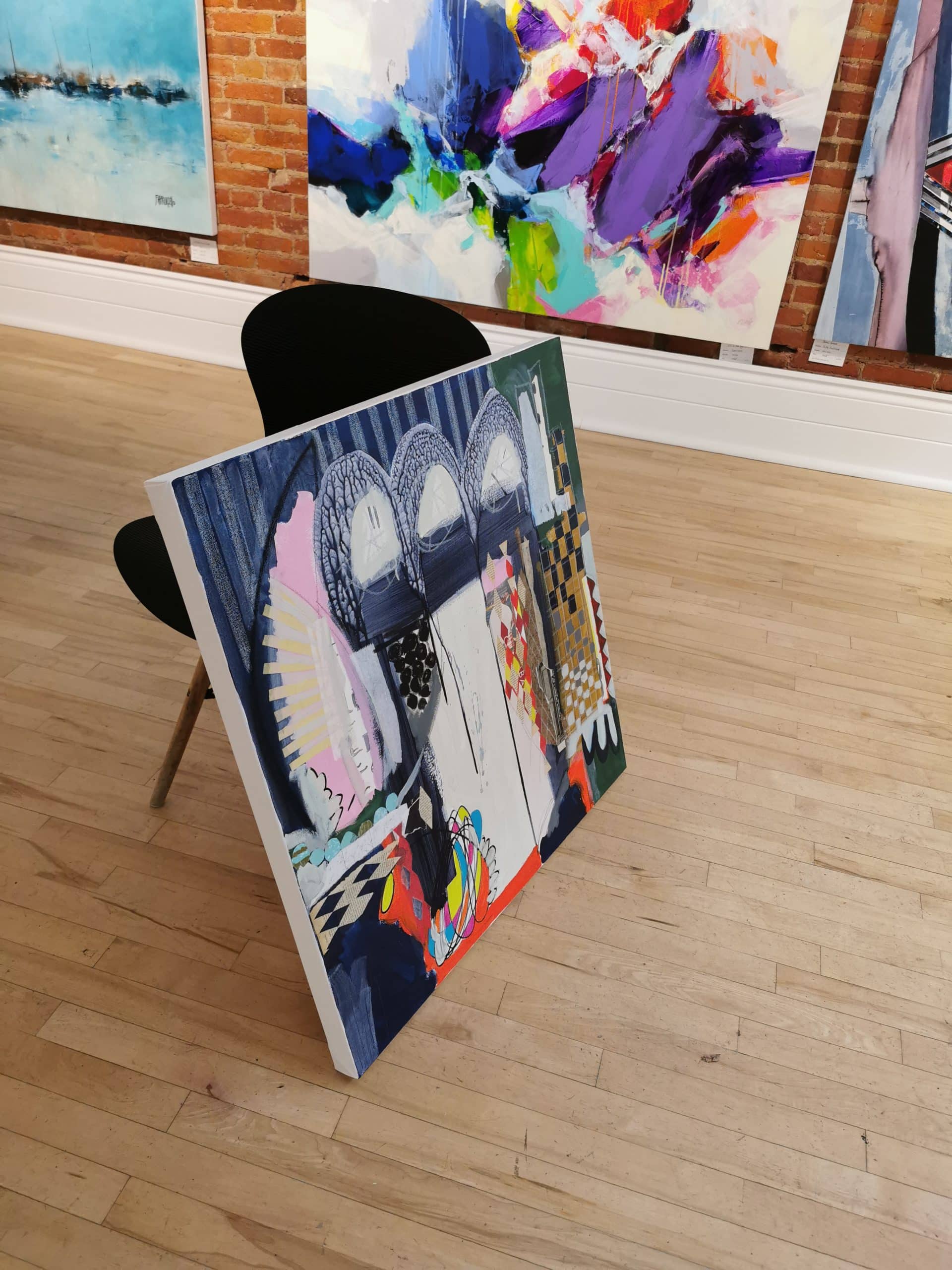 Chantal Poirier Oeuvre original - Peinture 30x30 La cathédrale