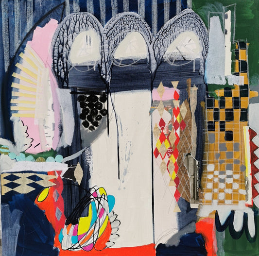 Chantal Poirier Oeuvre original - Peinture 30x30 La cathédrale