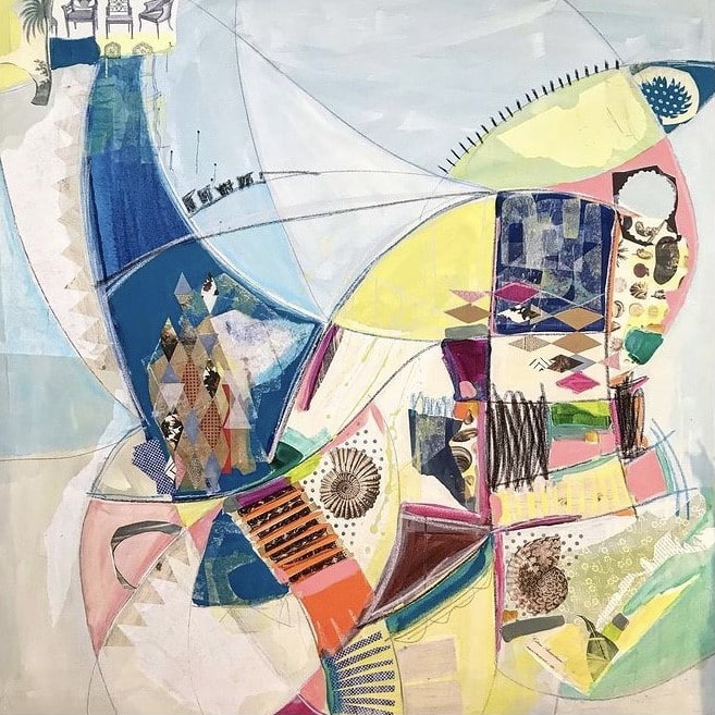 Chantal Poirier Oeuvre original - Peinture 42x42 Stairway to Heaven