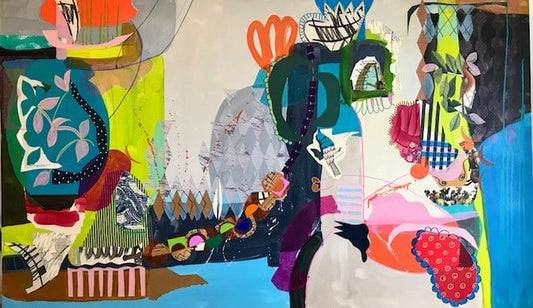 Chantal Poirier Oeuvre original - Techniques mixtes 36x60 L'oiseau siffla le printemps