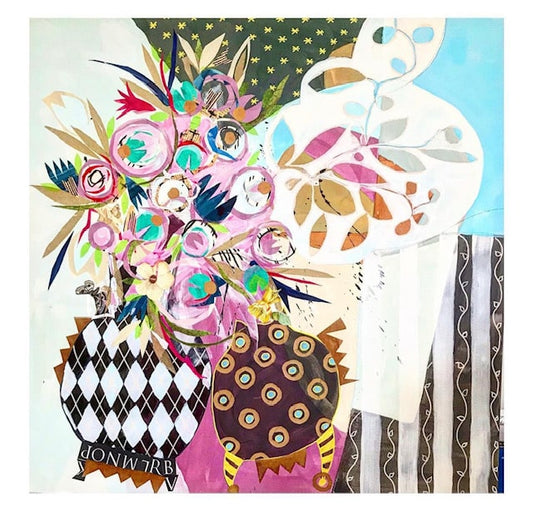 Chantal Poirier Oeuvre original - Techniques mixtes 36x36 Le rêve éveillé