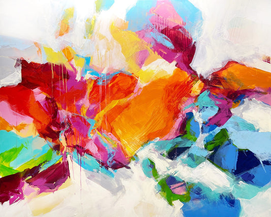 Cobie Cruz Oeuvre original - Peinture 48x60 It’s In Your Eyes #3