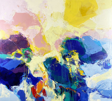 Cobie Cruz Oeuvre original - Peinture 36x40 Other Side of the Rain #6