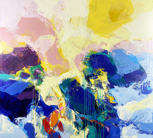 Cobie Cruz Oeuvre original - Peinture 36x40 Other Side of the Rain #6