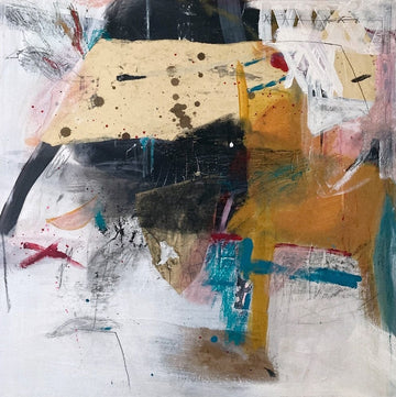 Danielle Lauzon Oeuvre original - Peinture 30x30 De quoi je me mêle