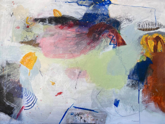 Danielle Lauzon Oeuvre original - Peinture 30x40 Sur la route