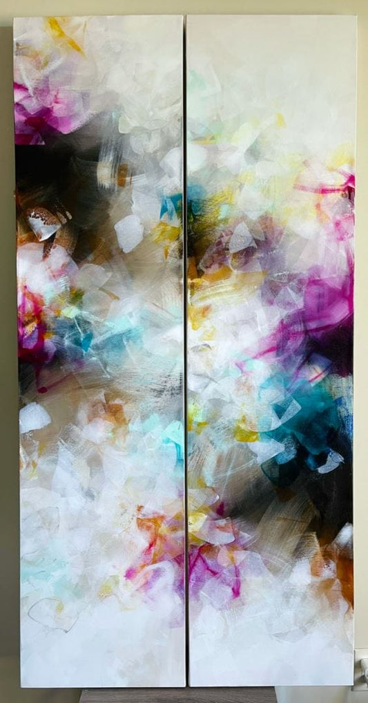 Deniz Altug Oeuvre original - Peinture 60x15 FEELING ALIGNED 1