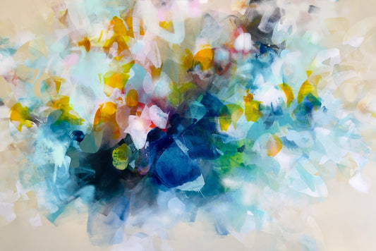 Deniz Altug Oeuvre original - Peinture 40x60 Renewal Unfolding