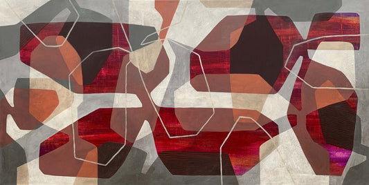 Diane Gosselin Oeuvre original - Peinture 30x60 Funky Bloom