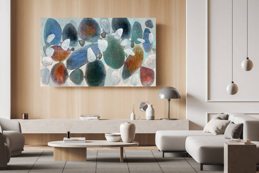 Diane Gosselin Oeuvre original - Peinture 36x60 Lagon