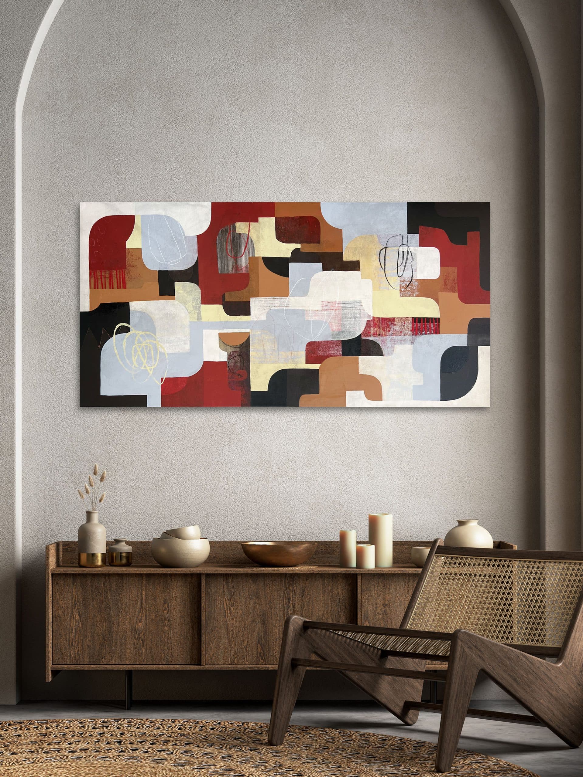 Diane Gosselin Oeuvre original - Peinture 24x48 Le sablier 2