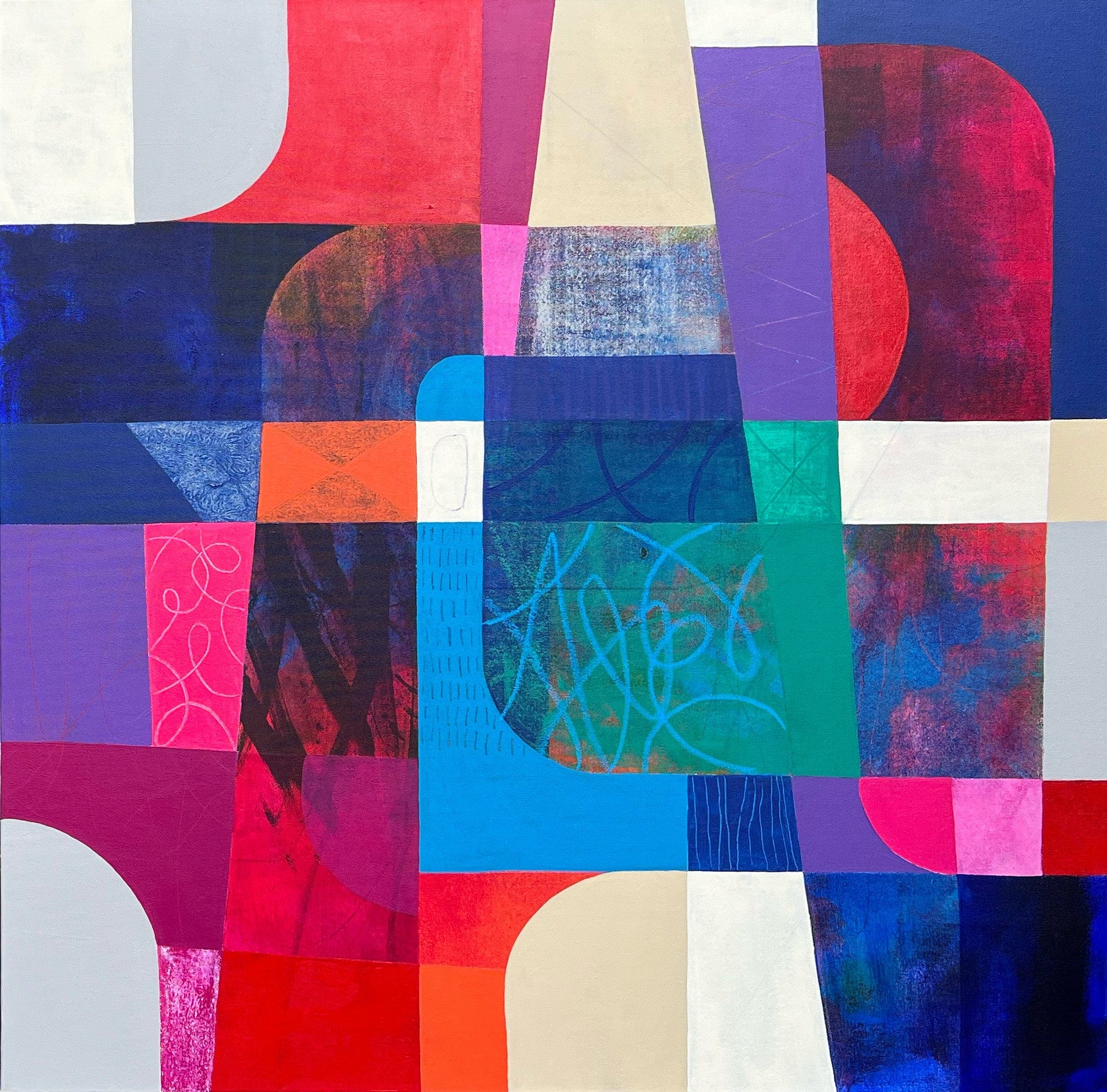 Diane Gosselin Oeuvre original - Peinture 36x36 Rebel Soul 2