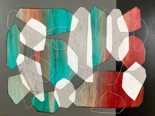 Diane Gosselin Oeuvre original - Peinture 36x48 Rivière aux émeraudes