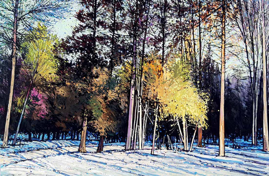 Eduard Gurevich Oeuvre original - Peinture 38x57 Standing By