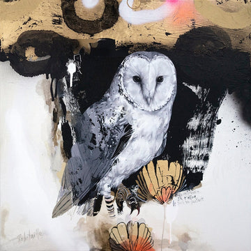 Éric Robitaille Oeuvre original - Peinture 20x20 Nuit Presque parfaite