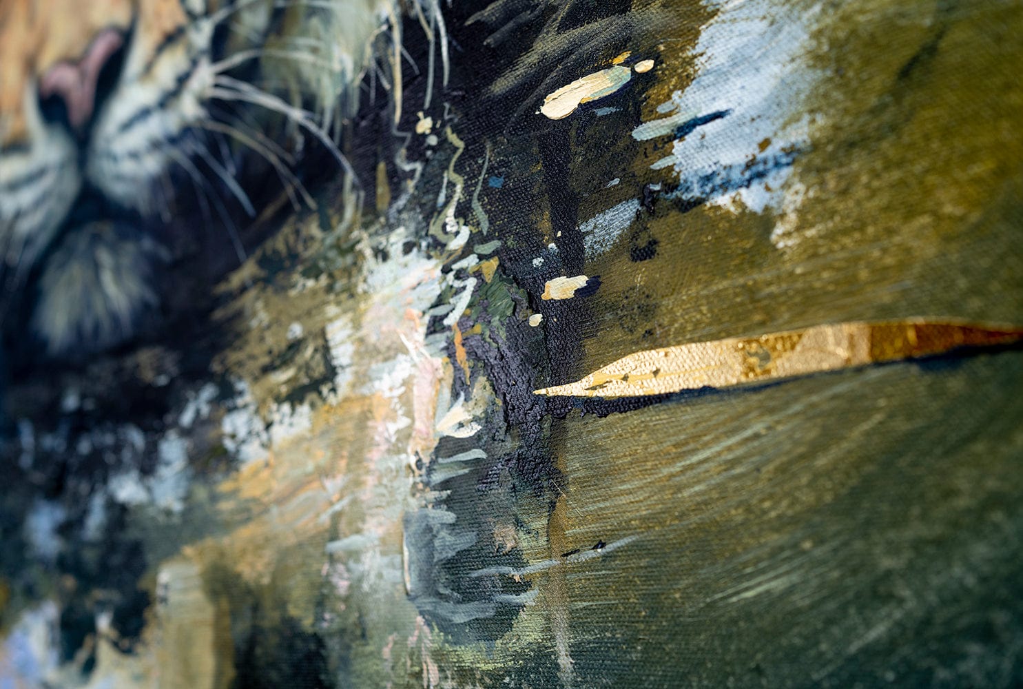 Éric Robitaille Oeuvre original - Peinture 36x48 Ruisseau labyrinthe