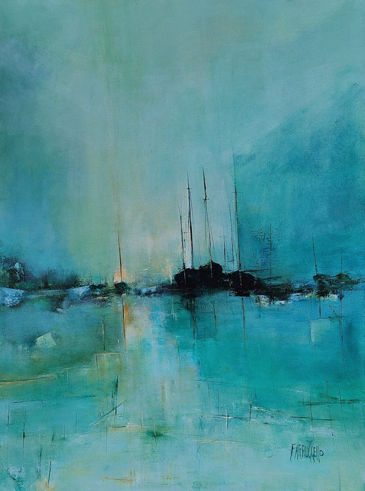 Farruggello Oeuvre original - Peinture 48x36 Toujours trop loin