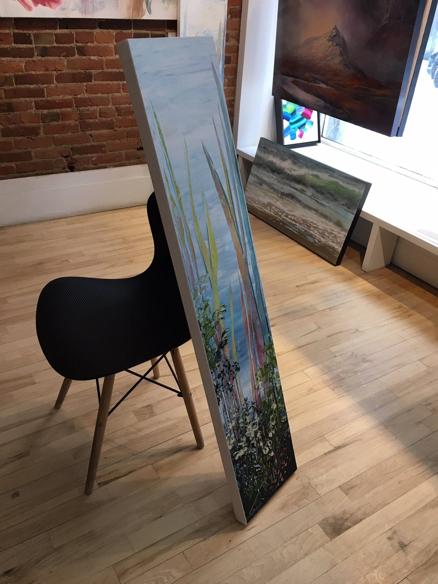 Hanna MacNaughtan Oeuvre original - Peinture 48x10 Beyond The Portage