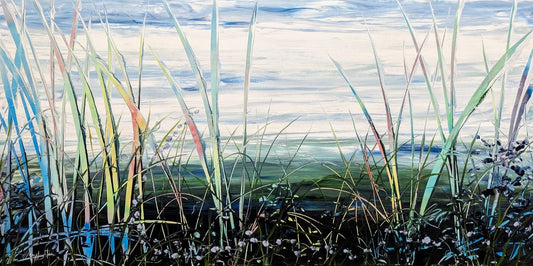Hanna MacNaughtan Oeuvre original - Peinture 24x48 I'm Ready Whenever You Are