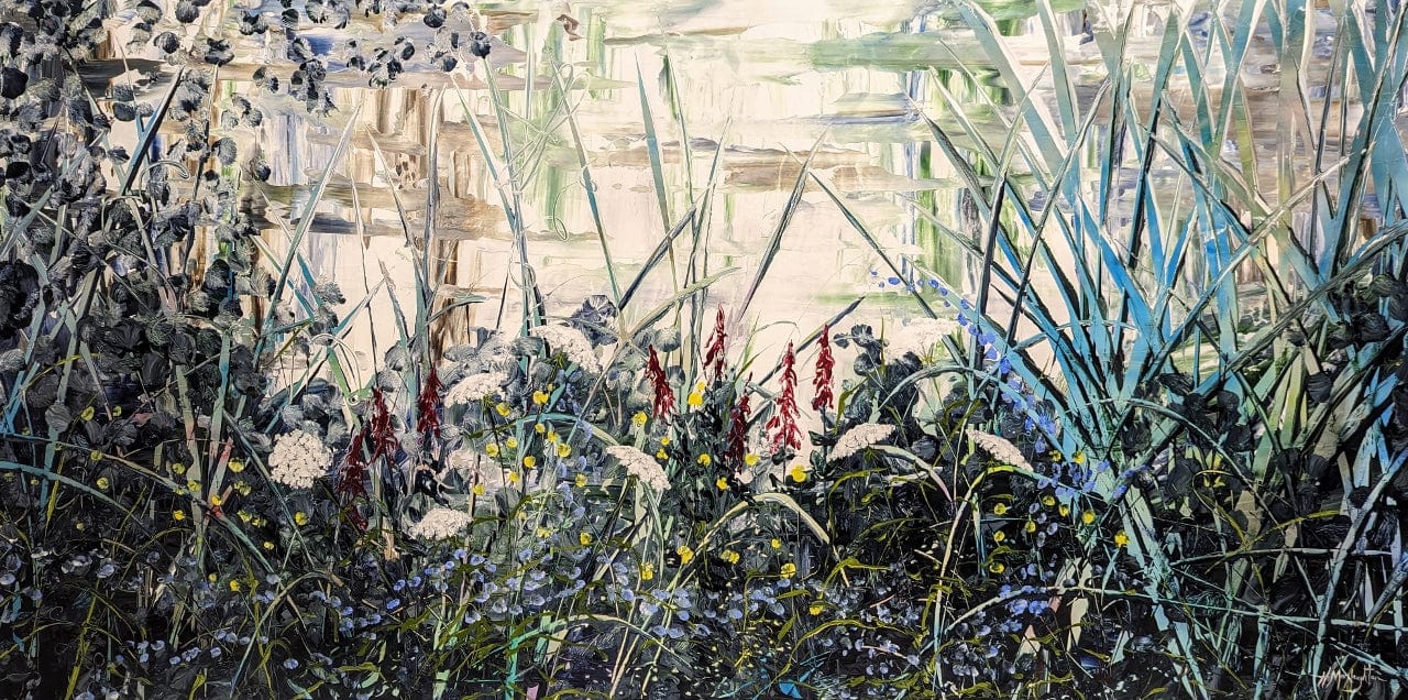Hanna MacNaughtan Oeuvre original - Peinture 36x72 It's In Your Hands Now