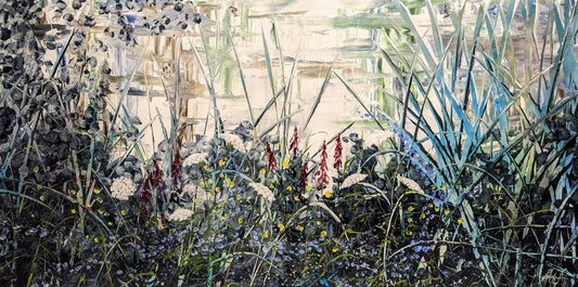 Hanna MacNaughtan Oeuvre original - Peinture 36x72 It's In Your Hands Now