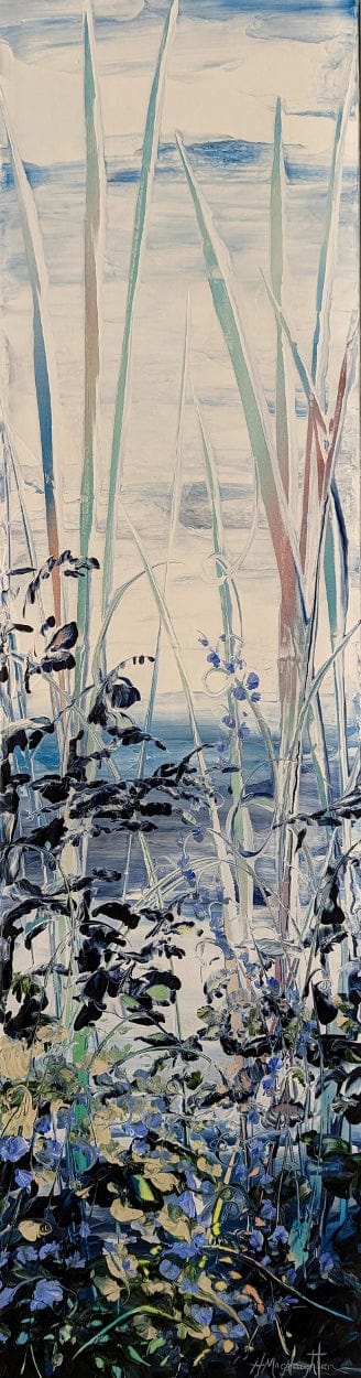 Hanna MacNaughtan Oeuvre original - Peinture 30x8 Let Me Know When You Get There