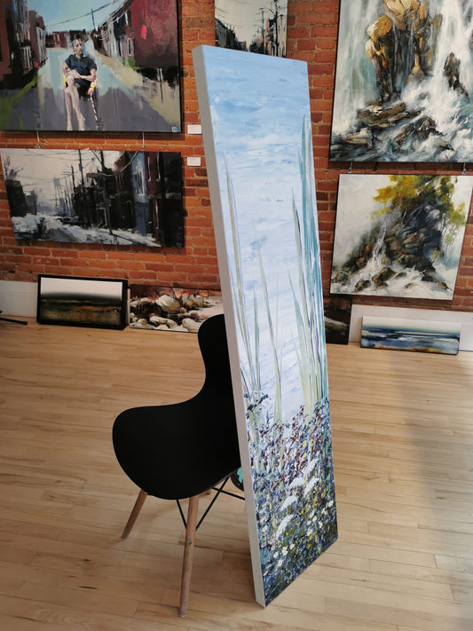 Hanna MacNaughtan Oeuvre original - Peinture 60x15 May I Have This Dance ?