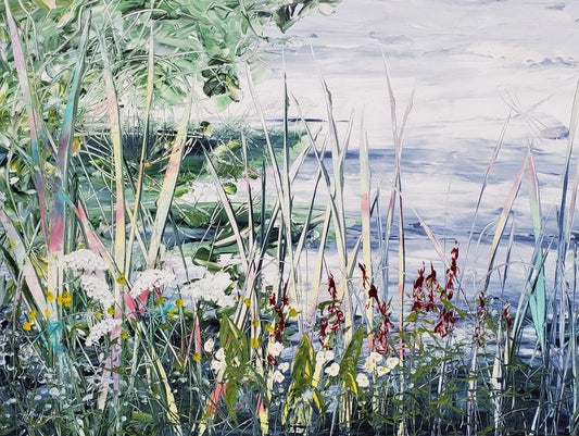 Hanna MacNaughtan Oeuvre original - Peinture 30x40 There Is No Rush