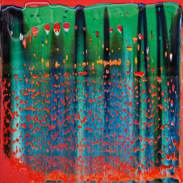 Isabelle Beaubien Oeuvre original - Peinture 12x12 Fire At The Camp